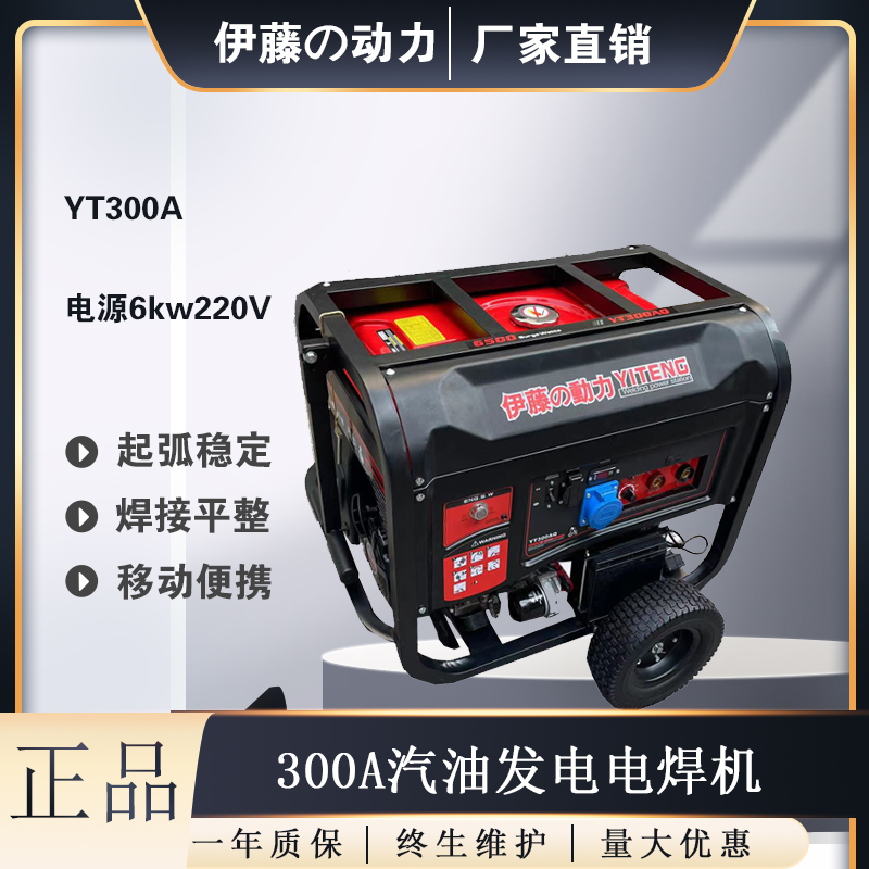 小型便携式汽油发电焊机YT300AQ