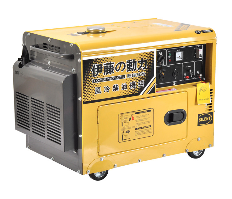 救援应急5kw小型静音柴油发电机220V伊藤动力YT6800T