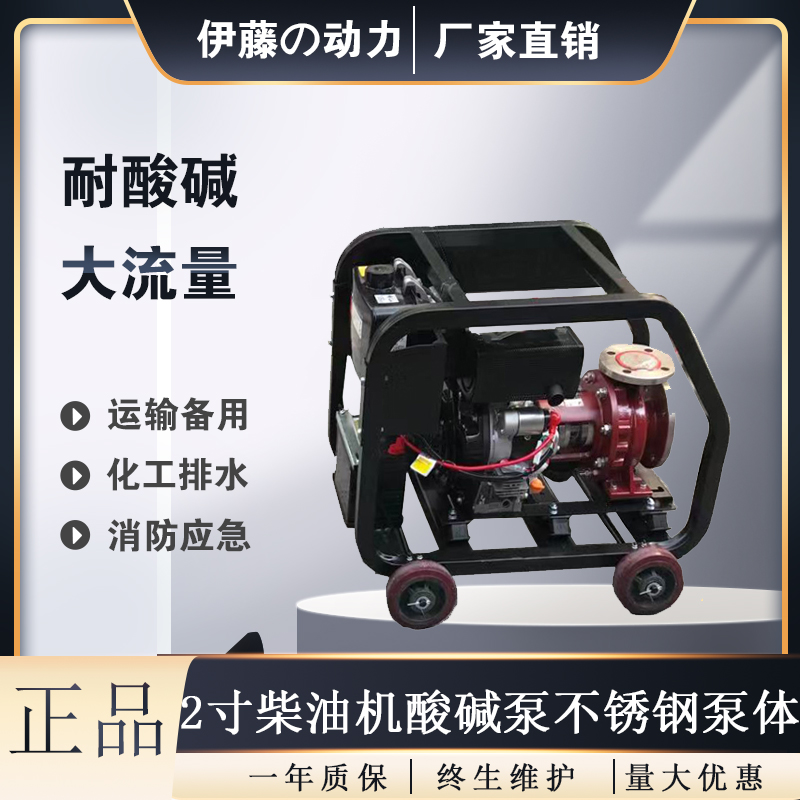 伊藤动力2寸柴油机化工泵不锈钢抽海水