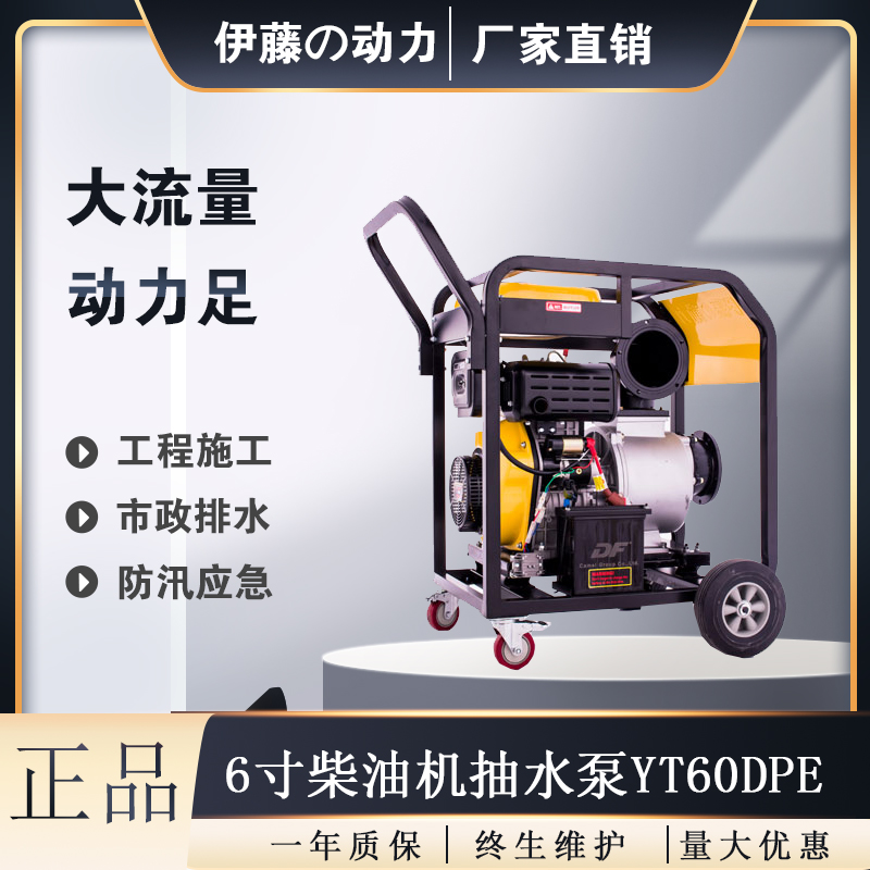 8寸小型抽水泵伊藤动力YT80DPE